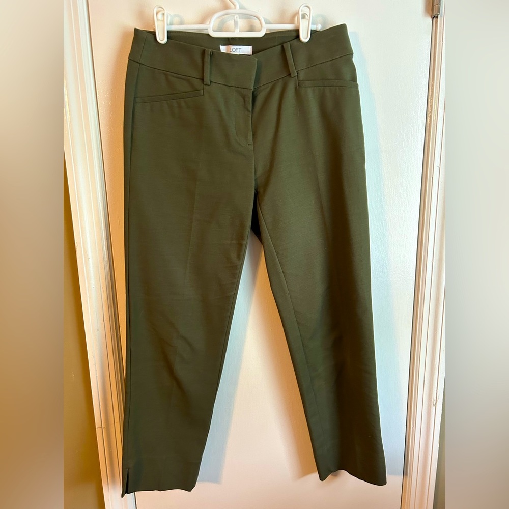 LOFT green marisa riviera pants